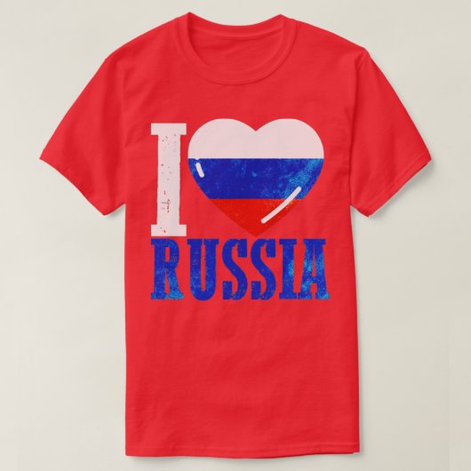 Ik hou van Rusland T-shirt (Design voorkant)