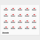 Ik hou van Russell Ronde Sticker (Vel)