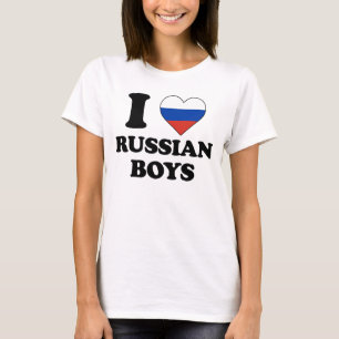 Ik hou van Russische jongens T-shirt
