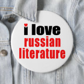Ik hou van Russische literatuur Ronde Button 6,0 Cm (In situ)