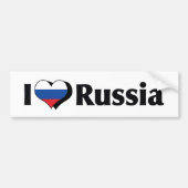 Ik hou van Russische vlag Bumpersticker (Voorkant)