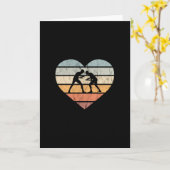 Ik hou van rustelend Retro Heart Kaart (Gele Bloem)