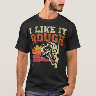 Ik Hou van Ruw Retro Rotsklimmen T-shirt
