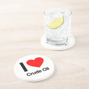 ik hou van ruwe olie zandsteen onderzetter