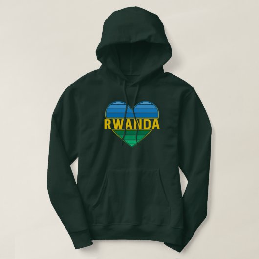 Ik hou van Rwanda, Rwandese hart Hoodie (Design voorkant)