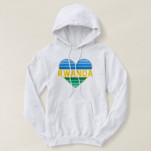 Ik hou van Rwanda, Rwandese hart Hoodie (Design voorkant)