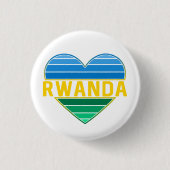 Ik hou van Rwanda, Rwandese hart Ronde Button 3,2 Cm (Voorkant)