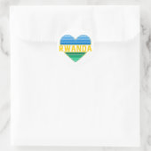 Ik hou van Rwanda, Rwandese hart Ronde Sticker (Tas)