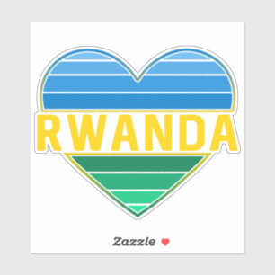 Ik hou van Rwanda, Rwandese hart Sticker