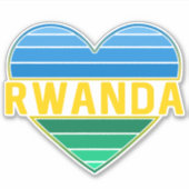 Ik hou van Rwanda, Rwandese hart Sticker (Voorkant)