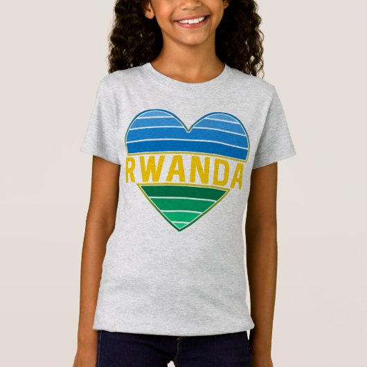 Ik hou van Rwanda, Rwandese hart T-shirt (Voorkant)