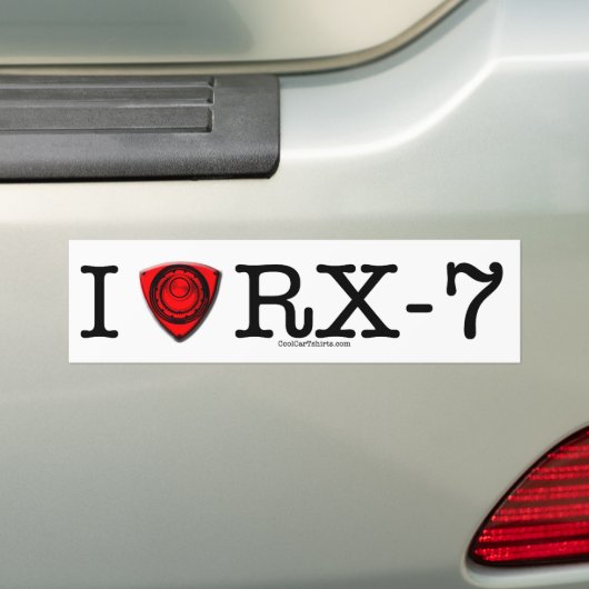 Ik hou van RX-7 Bumpersticker (Op auto)