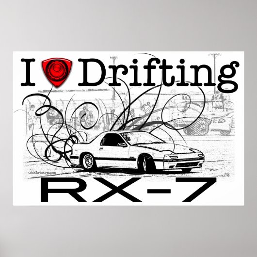 Ik hou van RX-7 drijven Poster (Voorkant)