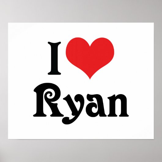 Ik hou van Ryan Poster (Voorkant)