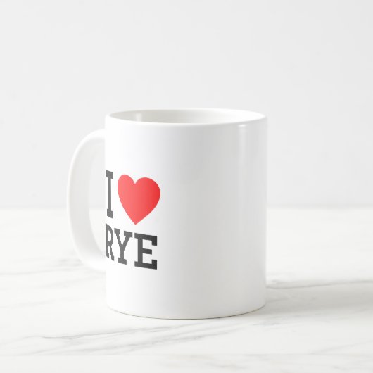 Ik hou van Rye Koffiemok (Voorkant links)