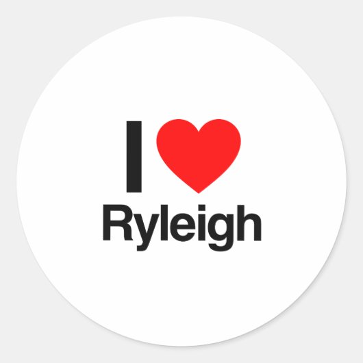 ik hou van ryleigh ronde sticker (Voorkant)