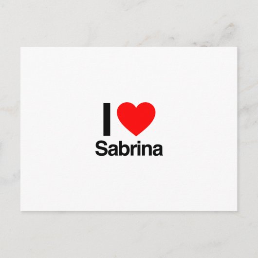 ik hou van sabrina briefkaart (Voorkant)