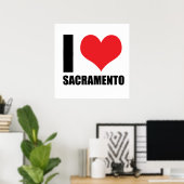 Ik hou van Sacramento Poster (Thuiskantoor)