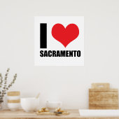 Ik hou van Sacramento Poster (Keuken)