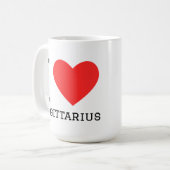 Ik hou van Sagittarius Koffiemok (Voorkant links)