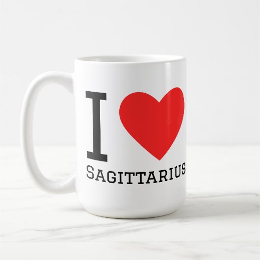 Ik hou van Sagittarius Koffiemok (Links)