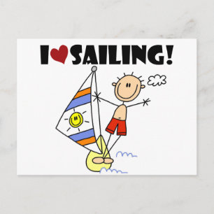 Ik hou van Sailing T-shirts en cadeaus Briefkaart