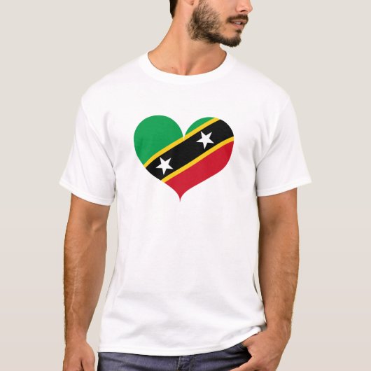 Ik hou van Saint Kitts en Nevis Flag T-shirt (Voorkant)