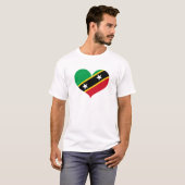 Ik hou van Saint Kitts en Nevis Flag T-shirt (Voorkant volledig)