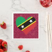 Ik hou van Saint + Kitts + en + Nevis Servetten (Insitu)