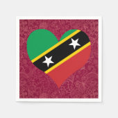 Ik hou van Saint + Kitts + en + Nevis Servetten (Voorkant)
