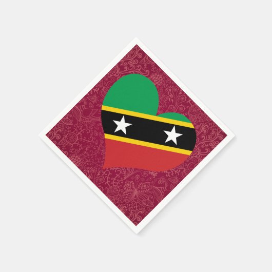 Ik hou van Saint + Kitts + en + Nevis Servetten (Hoek)