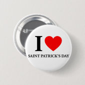Ik hou van Saint Patrick's Day Ronde Button 5,7 Cm (Voorkant /achterkant)