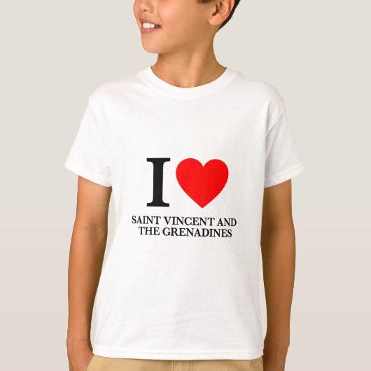 Ik hou van Saint Vincent en de Grenadines T-shirt (Voorkant)