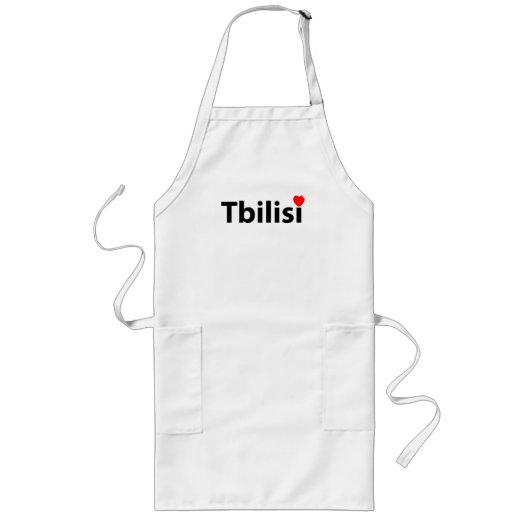 Ik hou van Sakartvelo Tbilisi Lang Schort (Voorkant)