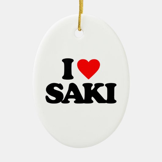 Ik hou van SAKI Keramisch Ornament (Voorkant)