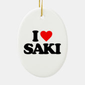 Ik hou van SAKI Keramisch Ornament (Achterkant)
