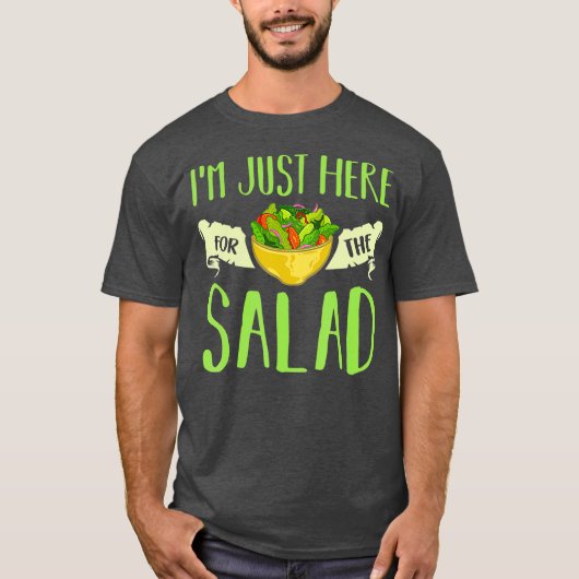 Ik hou van Salad Vegan Gift Dressing Bowl T-shirt (Voorkant)