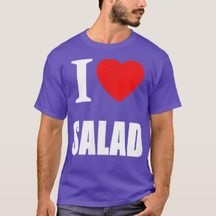 Ik hou van salade voor veganisten vegetariërs Gezo T-shirt
