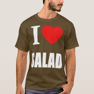 Ik hou van salade voor vegetariërs en groentariërs t-shirt