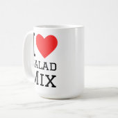 Ik hou van salademix koffiemok (Voorkant links)