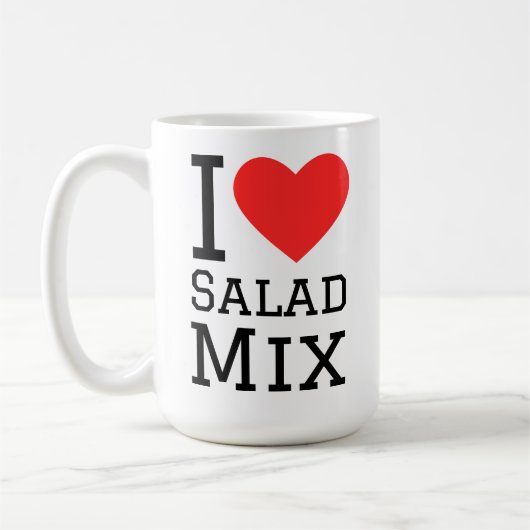 Ik hou van salademix koffiemok (Links)