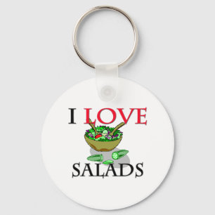 Ik hou van salades sleutelhanger