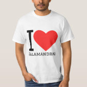 Ik hou van salamandra's t-shirt (Voorkant)
