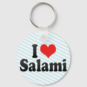 Ik hou van Salami Sleutelhanger