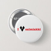 Ik hou van salmiakki ronde button 5,7 cm (Voorkant /achterkant)
