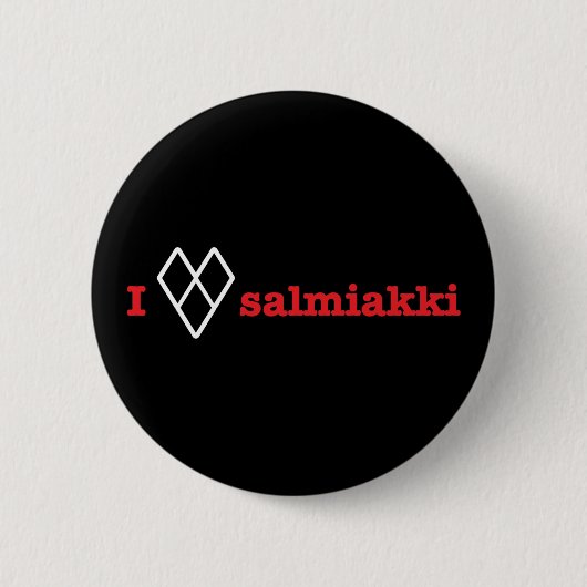 Ik hou van salmiakki ronde button 5,7 cm (Voorkant)