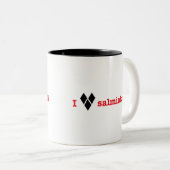 Ik hou van salmiakki tweekleurige koffiemok (Voorkant rechts)