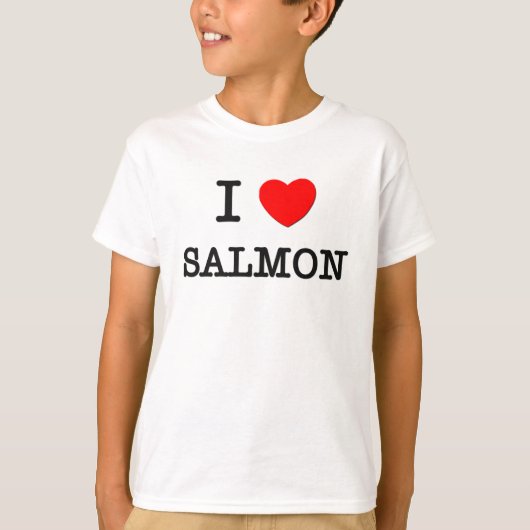 Ik hou van SALMON ( voedsel ) T-shirt (Voorkant)