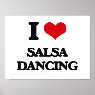 Ik hou van Salsa Dancing Poster