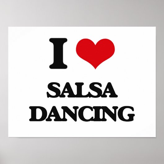 Ik hou van Salsa Dancing Poster (Voorkant)